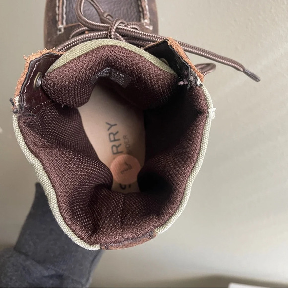 Sperry Top Sider Carson Brown Leather and Canvas Boots - Picture 9 of 10